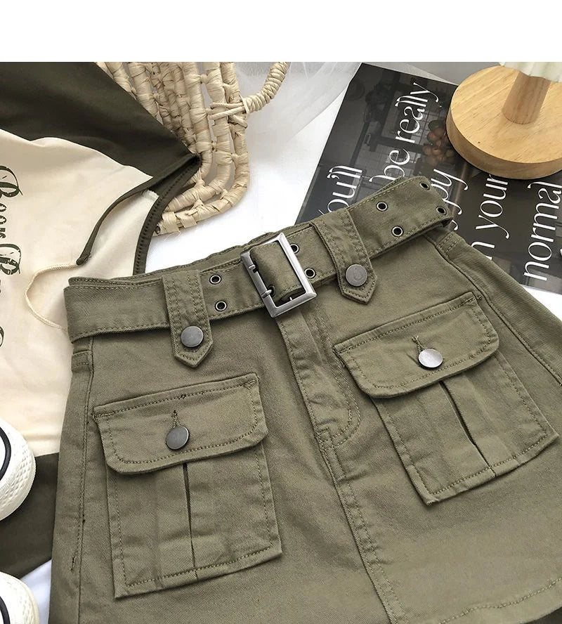 Short saia Cargo + cinto