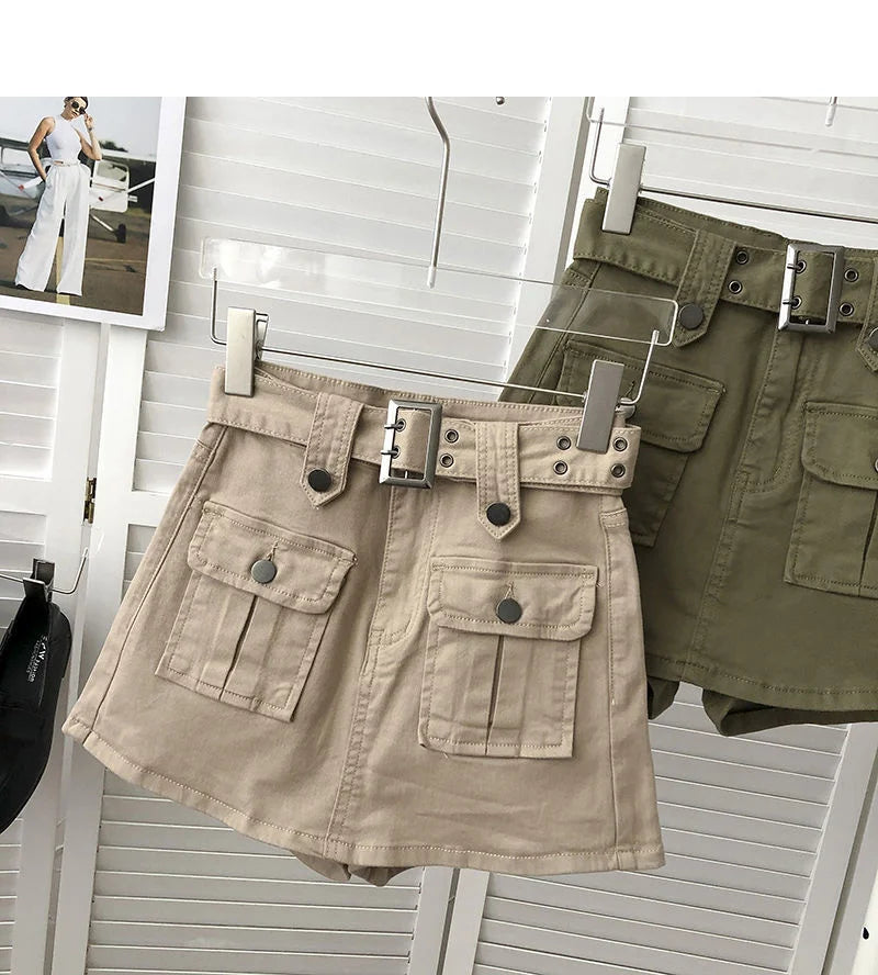 Short saia Cargo + cinto